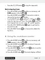 Preview for 21 page of Rocktrail 58787 Operation And Safety Notes