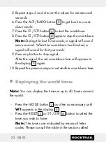 Preview for 22 page of Rocktrail 58787 Operation And Safety Notes