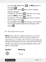 Preview for 27 page of Rocktrail 58787 Operation And Safety Notes