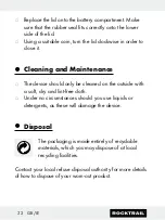 Preview for 32 page of Rocktrail 58787 Operation And Safety Notes