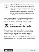 Preview for 33 page of Rocktrail 58787 Operation And Safety Notes