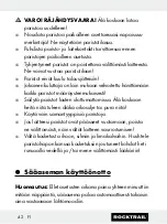 Preview for 42 page of Rocktrail 58787 Operation And Safety Notes