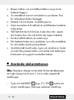 Preview for 72 page of Rocktrail 58787 Operation And Safety Notes