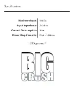 Preview for 8 page of Rocktron BIG CRUSH Instruction Manual