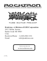 Preview for 12 page of Rocktron Gainiac 2 Operation Manual