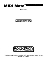 Предварительный просмотр 1 страницы Rocktron MIDI Mate User Manual