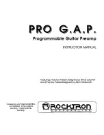 Предварительный просмотр 1 страницы Rocktron PRO G.A.P. Instruction Manual