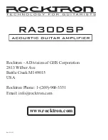 Preview for 20 page of Rocktron RA30DSP Instruction Manual