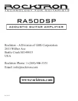 Preview for 20 page of Rocktron RA50DSP Instruction Manual