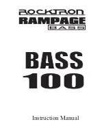 Preview for 1 page of Rocktron Rampage Bass 100 Instruction Manual