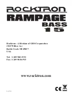 Preview for 8 page of Rocktron Rampage Bass 15 Instruction Manual