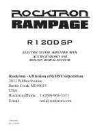 Preview for 8 page of Rocktron Rampage R120DSP User Manual