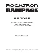 Preview for 1 page of Rocktron Rampage R80DSP User Manual