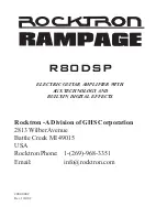 Preview for 8 page of Rocktron Rampage R80DSP User Manual