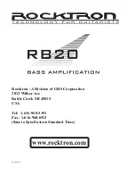 Preview for 8 page of Rocktron Rampage RB20 Instruction Manual