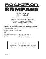 Preview for 8 page of Rocktron Rampage RT122C User Manual