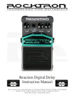 Rocktron Reaction Digital Delay Instruction Manual preview