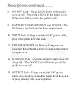 Preview for 8 page of Rocktron Reaction Distortion 1 Instruction Manual