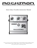 Предварительный просмотр 1 страницы Rocktron SONIC GLORY Instruction Manual