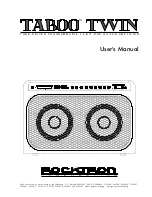 Rocktron TABOO TWIN User Manual preview