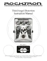 Rocktron Third Angel Distortion Instruction Manual preview