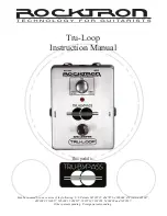 Rocktron TRUE BYPASS Tru-Loop Instruction Manual предпросмотр