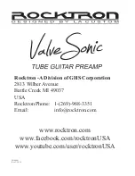 Preview for 14 page of Rocktron ValveSonic Black Plate+ User Manual