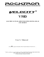 Rocktron Velocity V50D User Manual preview