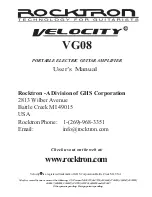 Preview for 1 page of Rocktron Velocity VG08 User Manual