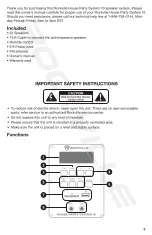 Предварительный просмотр 3 страницы Rockville HOUSE PARTY SYSTEM 10 Owner'S Manual