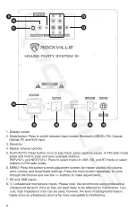 Предварительный просмотр 4 страницы Rockville HOUSE PARTY SYSTEM 10 Owner'S Manual