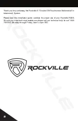 Preview for 2 page of Rockville RDD6 Owner'S Manual