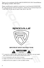 Preview for 2 page of Rockville ROCKFORCE W4 Owner'S Manual