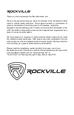 Preview for 2 page of Rockville RVDG6.2 User Manual