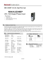 Предварительный просмотр 1 страницы Rockwell Automation 1606-XLE240EP Manual