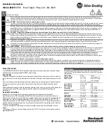 Rockwell Automation Allen-Bradley 1606-XLB480E Installation Instructions preview