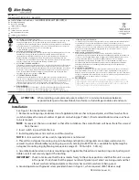 Rockwell Automation Allen-Bradley 800F-ALR1 Installation Instructions preview