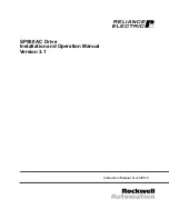 Предварительный просмотр 1 страницы Rockwell Automation Reliance SP500 Installation And Operation Manual