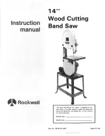 Preview for 1 page of Rockwell 14" Wood cutting band saw Instruction Manual