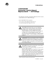 Preview for 1 page of Rockwell Allen-Bradley REGEN 1336 Instructions