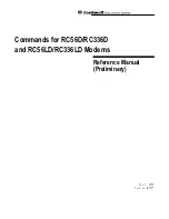 Preview for 1 page of Rockwell RC336D Command Reference Manual