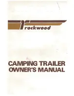 Preview for 1 page of Rockwood 1984 1460 Owner'S Manual