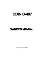 Preview for 1 page of Rocky Mountain ODIN C-497 Owner'S Manual