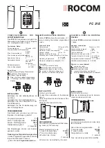 Предварительный просмотр 1 страницы Rocom FC 21E Quick Start Manual