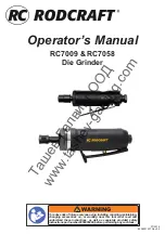 Preview for 1 page of RODCRAFT RC7009 Operator'S Manual