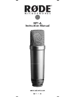 RODE Microphones NT1-A Instruction Manual preview