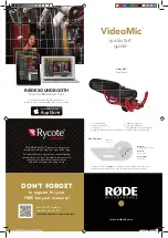 Preview for 1 page of RODE Microphones VideoMic Quick Start Manual