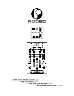 Preview for 1 page of Rodec miXboX Operating Instructions Manual