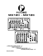 Preview for 1 page of Rodec MX120 Operating Instructions Manual