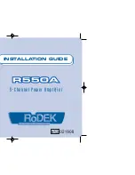 Preview for 1 page of RoDEK R550A Installation Manual